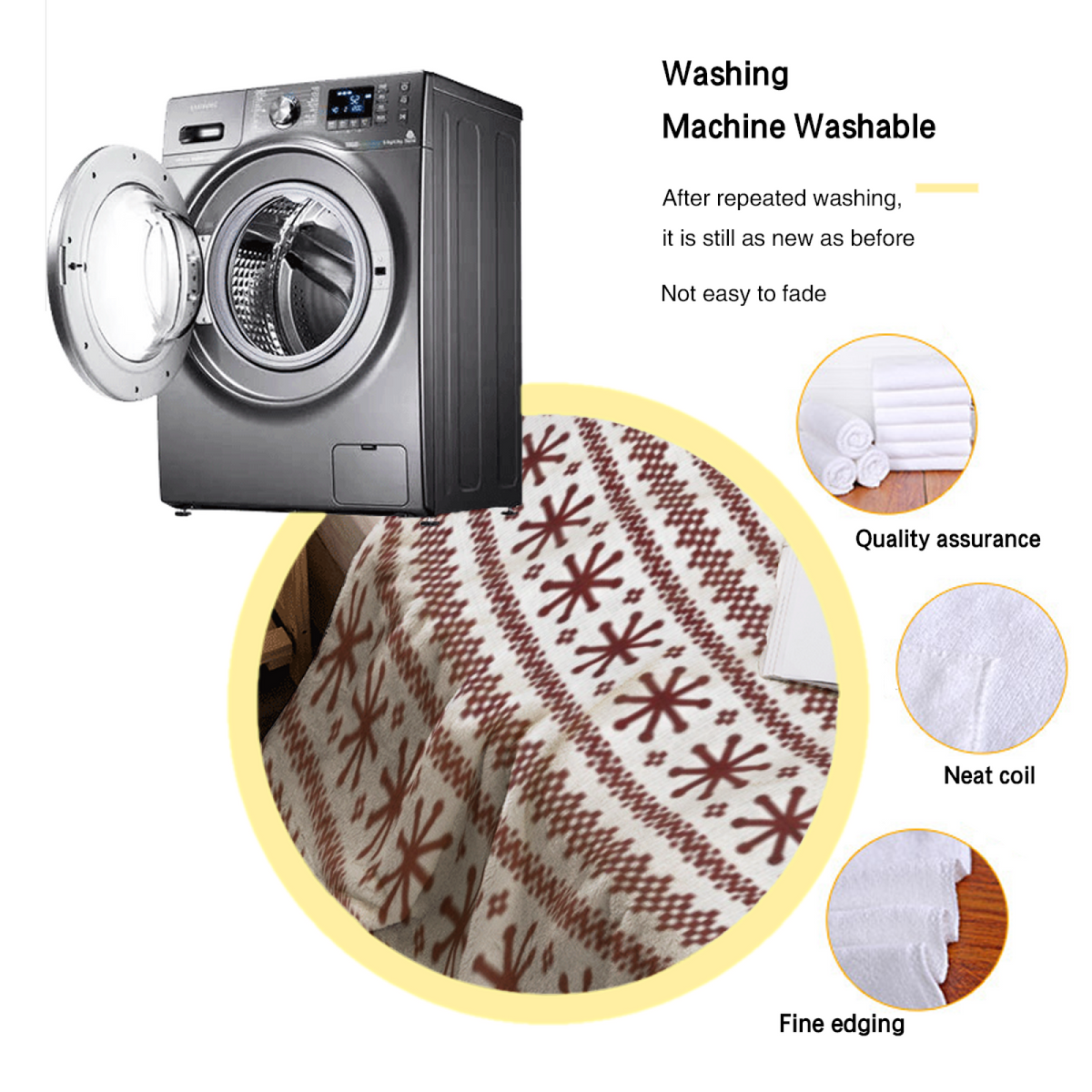 Pebble Kaleidoscope Contemporary Pattern Decorative Flannel Blanket
