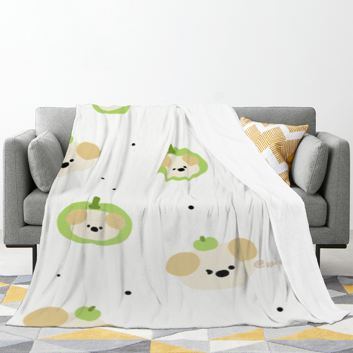 Amber Odyssey Soft Neutral Art Flannel Throw Blanket
