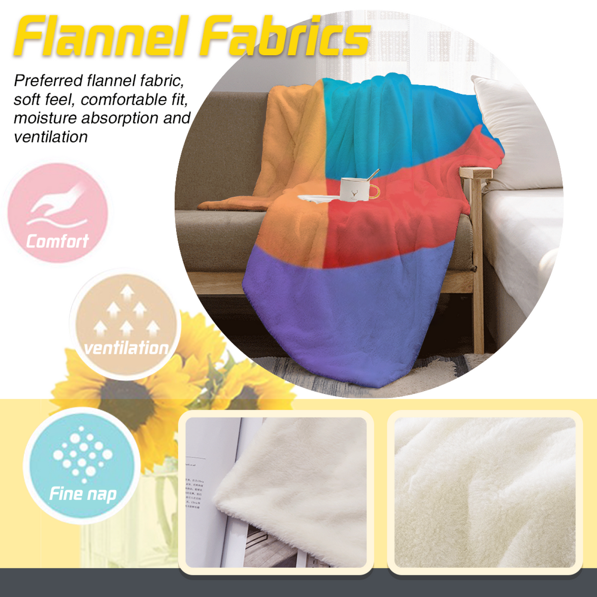 Starlit Treasure Home Accent Soft Flannel Blanket ¨C Warm Coral