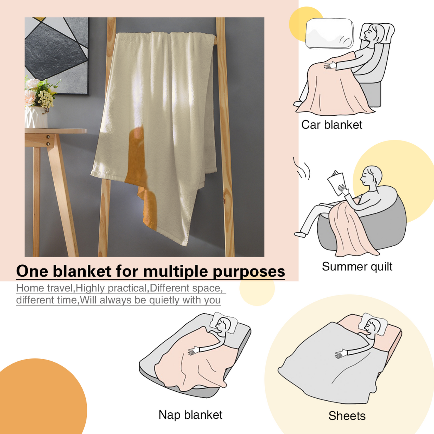 Cute Toast Flannel Throw Blanket ¨C Warm Breakfast Food Illustration