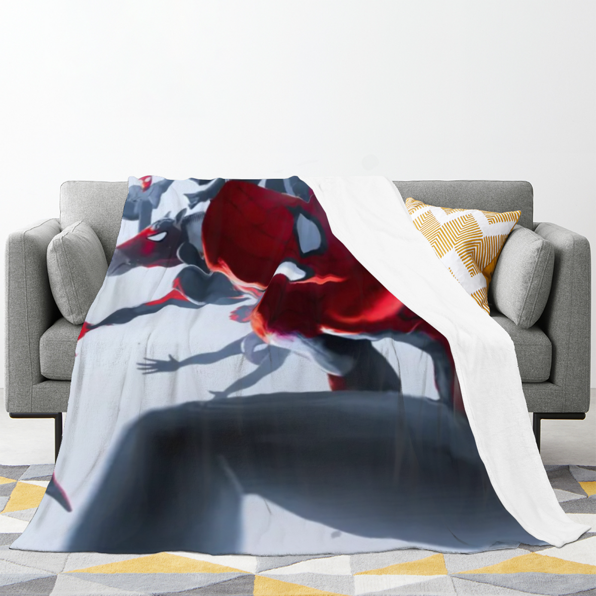 Earthy Neutral Breezy Harbor Lightweight Flannel Throw ¨C Contemporary Pattern