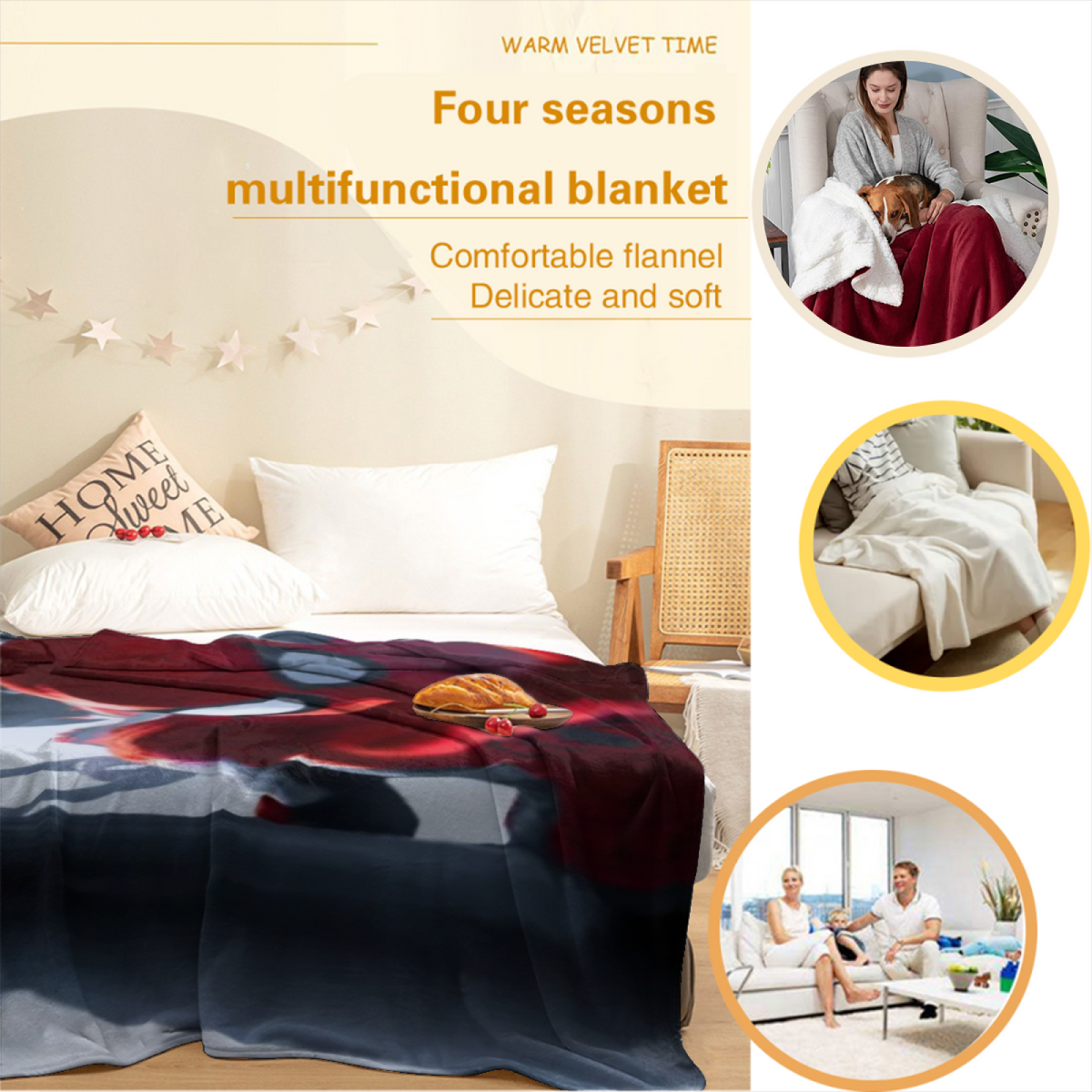Earthy Neutral Breezy Harbor Lightweight Flannel Throw ¨C Contemporary Pattern