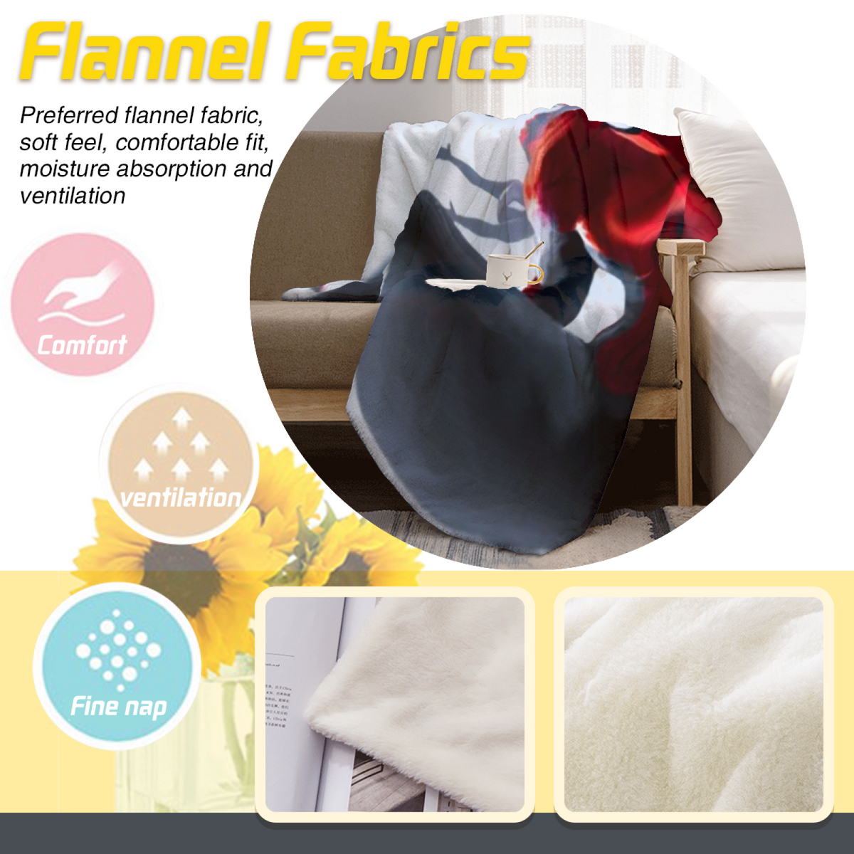 Earthy Neutral Breezy Harbor Lightweight Flannel Throw ¨C Contemporary Pattern