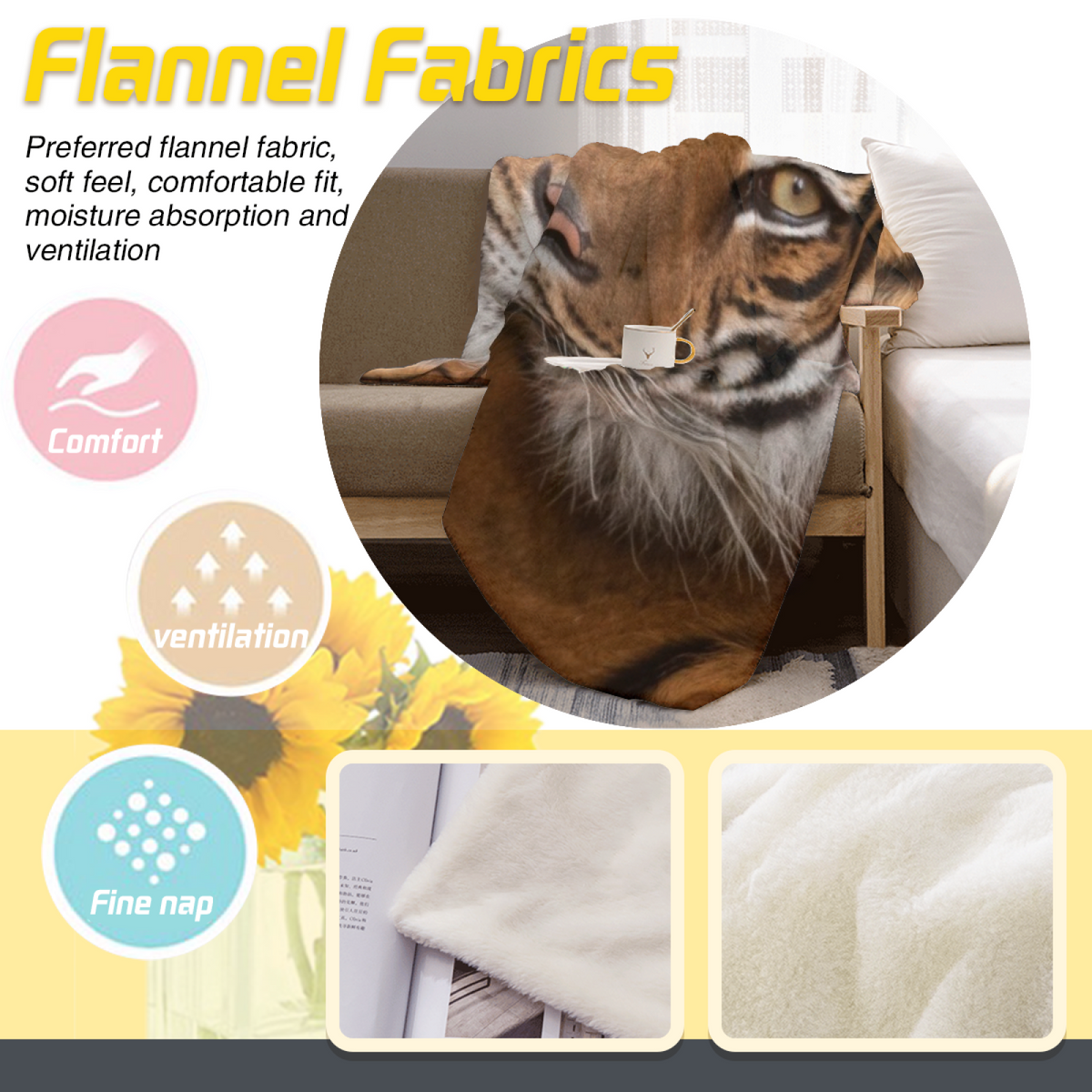 Pastel Multicolor Whimsical Decor All-Season Flannel Blanket ¨C Watercolor Cove Edition