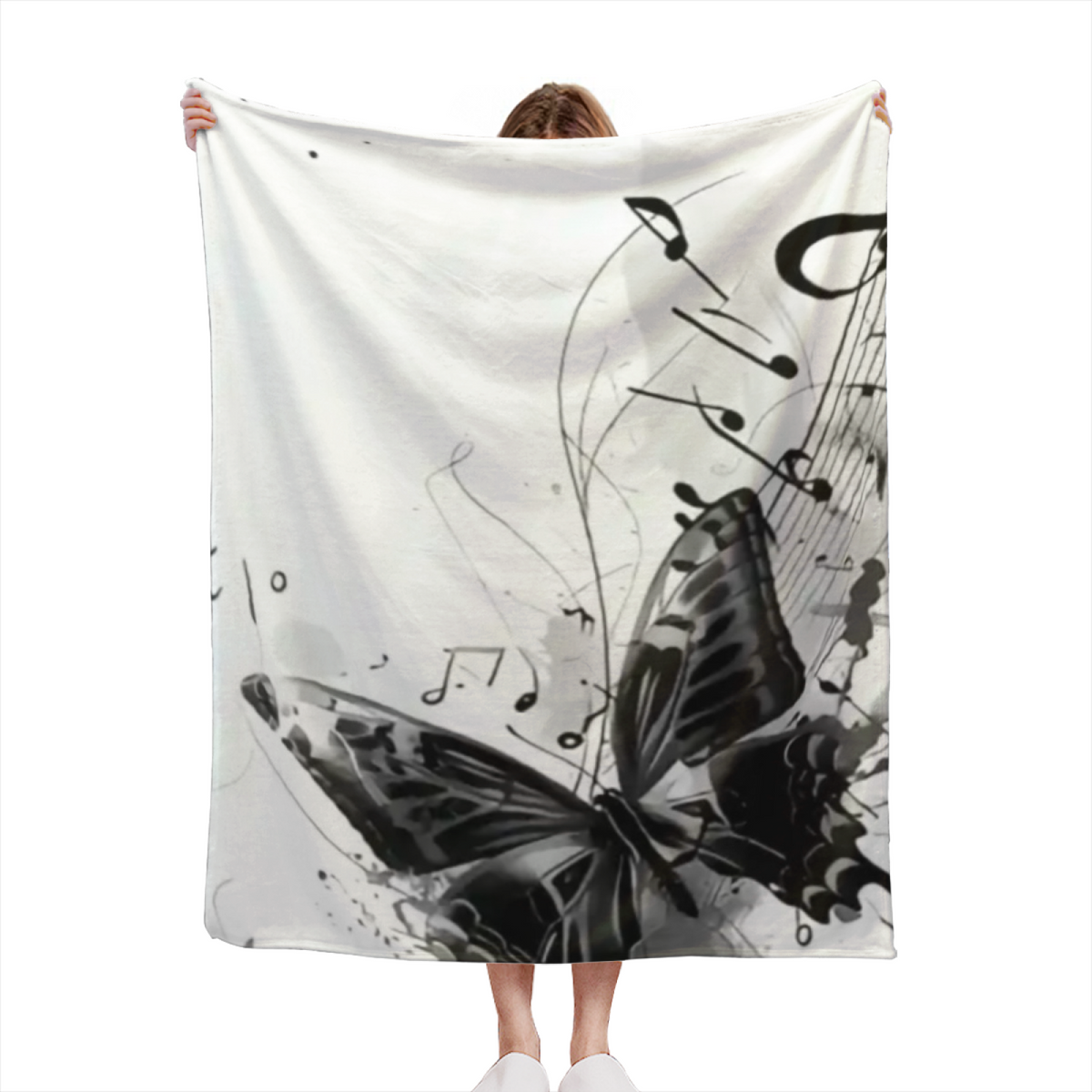 Electric Galaxy Inspired Flannel Sofa Throw ¨C Earthy Neutral Palette
