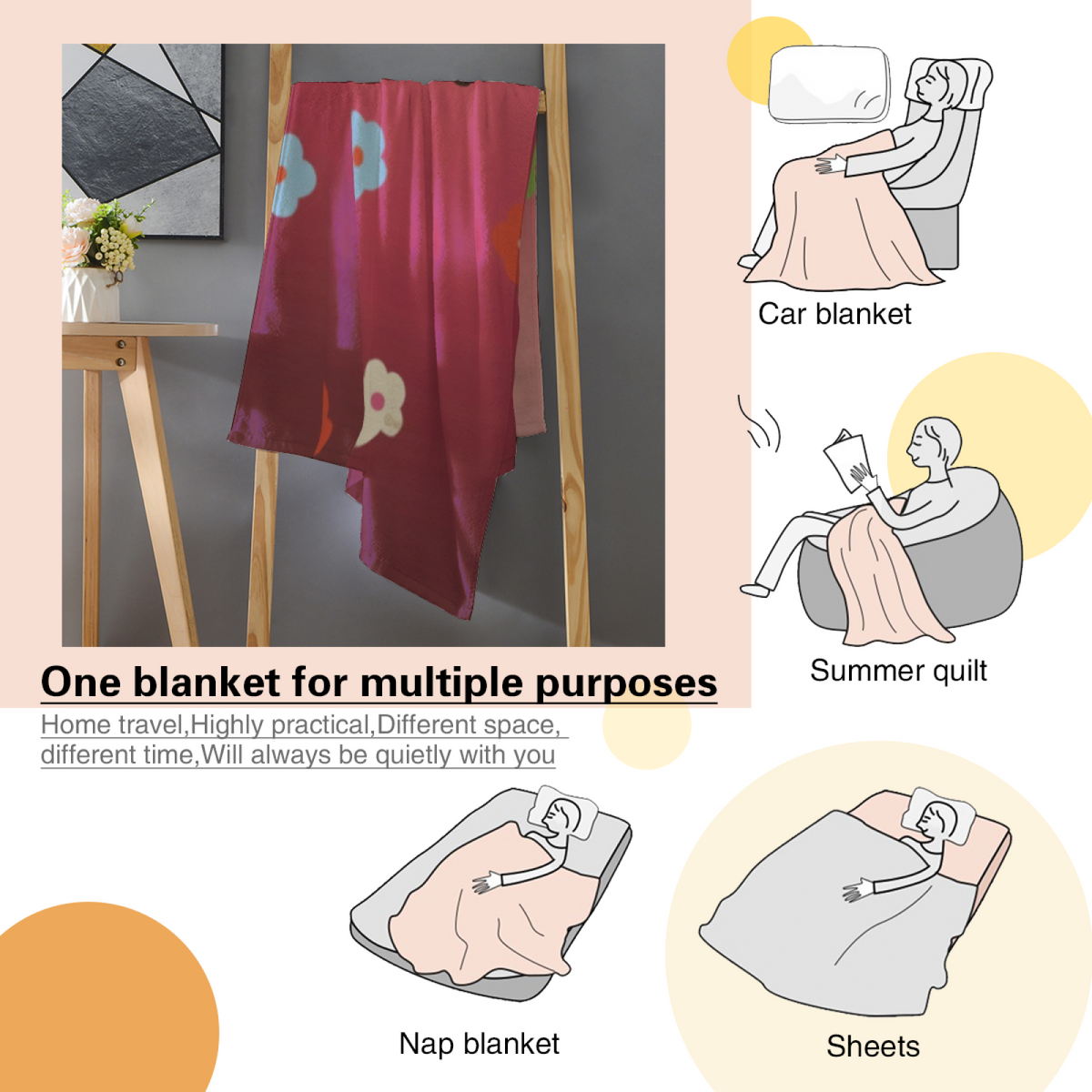 Azure Odyssey Soft Neutral Expressive Soft Flannel Blanket