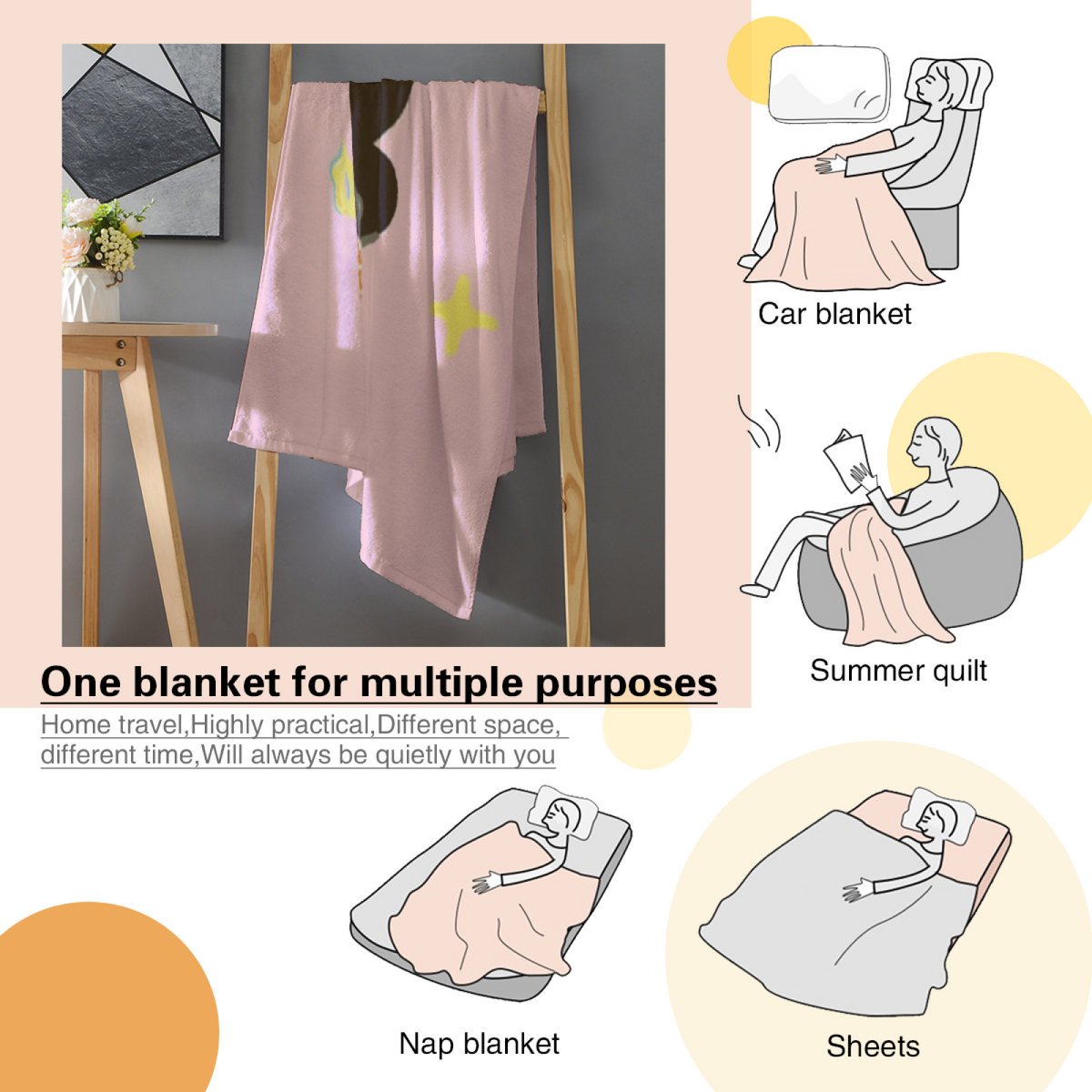 Lime Drink Illustration Soft Flannel Blanket