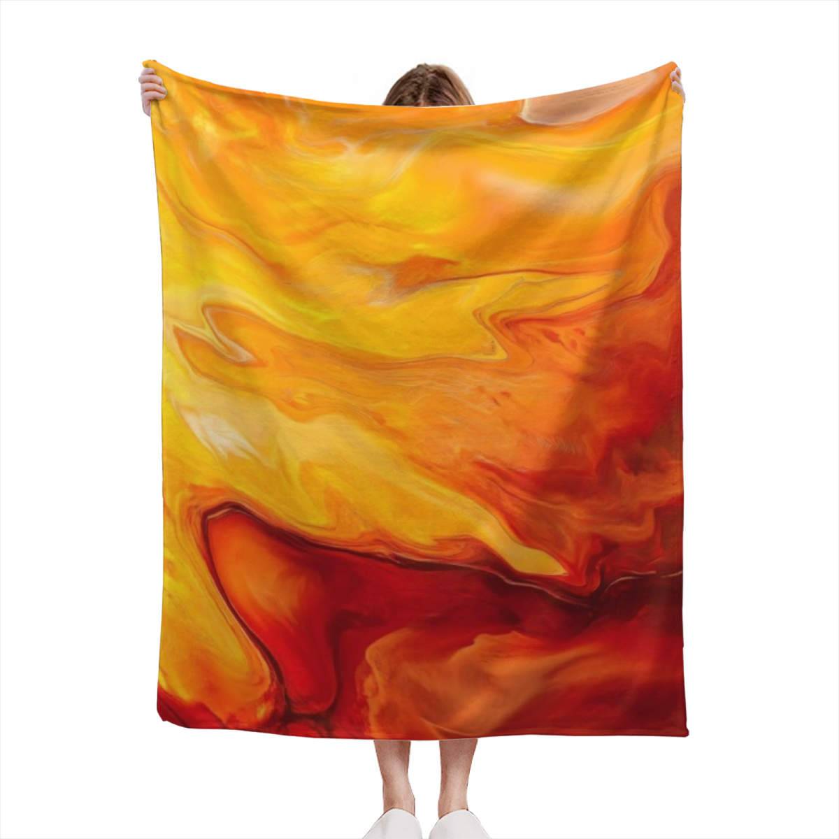 Cedar Rhythm Soft Neutral Modern Decorative Flannel Blanket