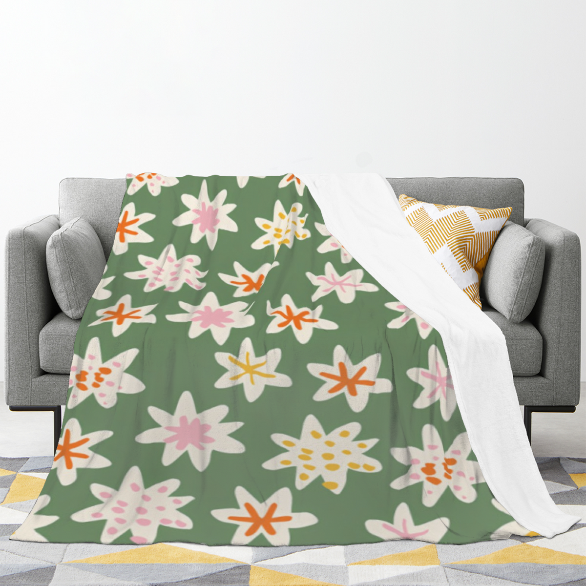 Holiday Gift Santa Lightweight Flannel Throw