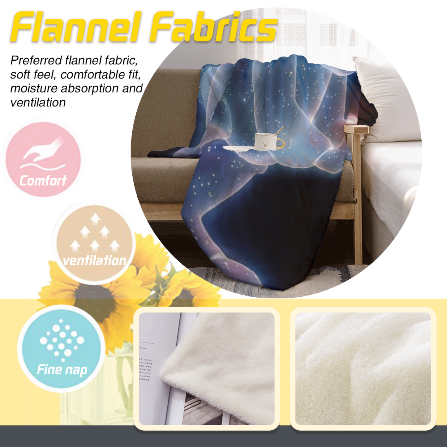 Modern Artistic Throw Blanket ¨C Colorful Printed Decorative Home Blanket