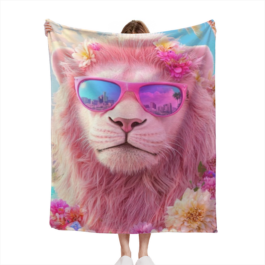 Cosmic Grove Expressive Print Flannel Sofa Throw in Dusty Lilac