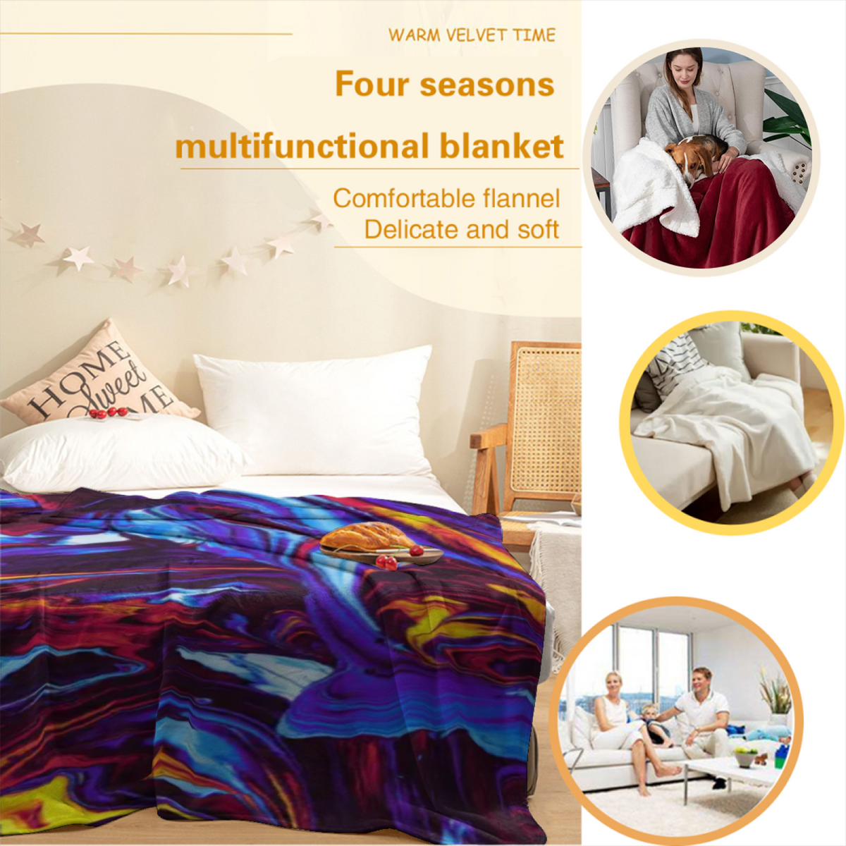 Earthy Neutral Radiant Arbor Lightweight Flannel Throw ¨C Contemporary Pattern