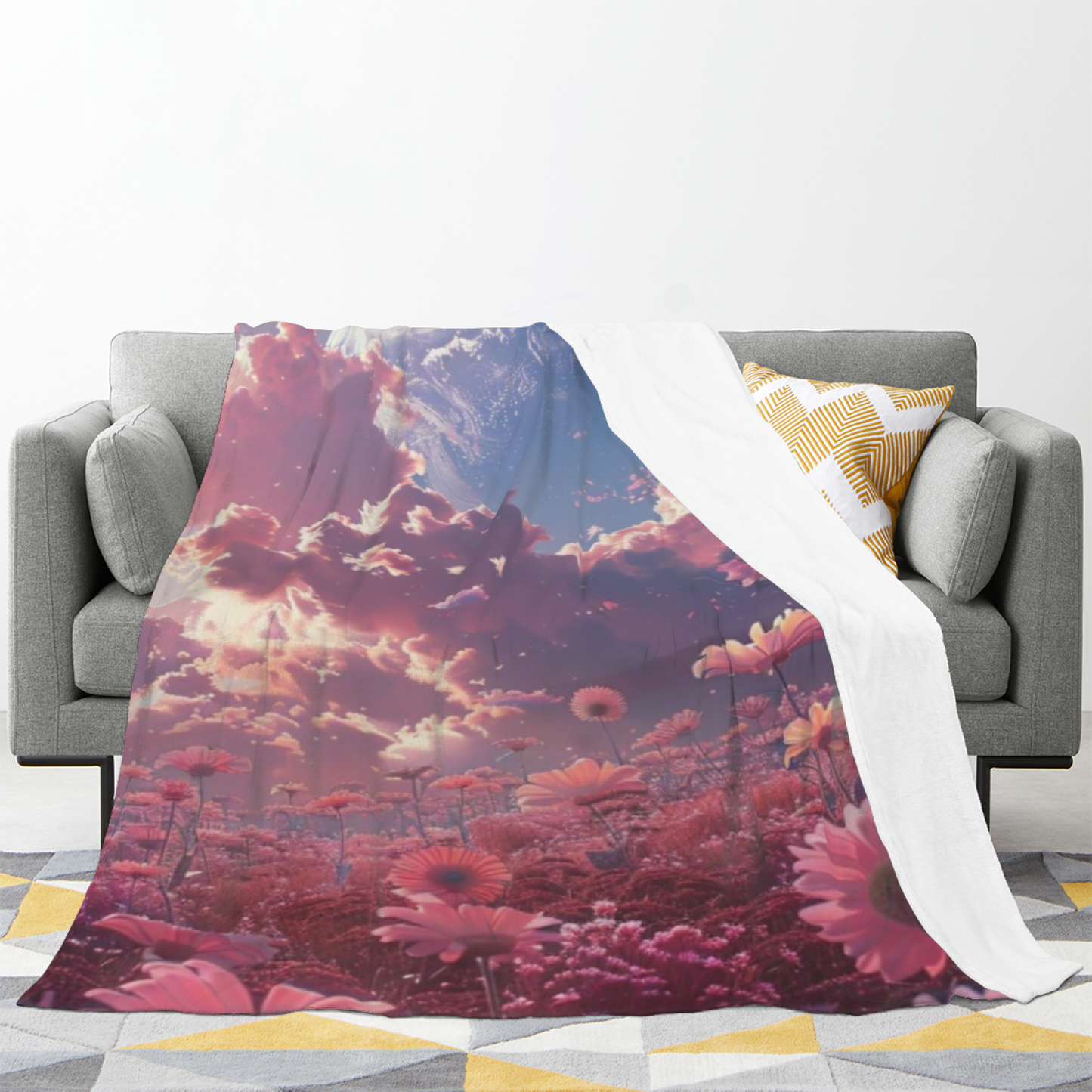 Modern Decorative Graphic Throw Blanket ¨C Stylish Artistic Cozy Blanket