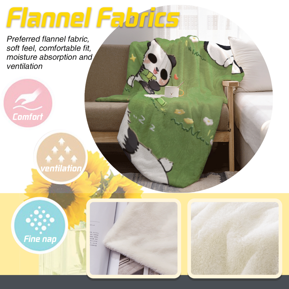 Serene Flora Expressive Print Flannel Sofa Throw in Rich Multicolor