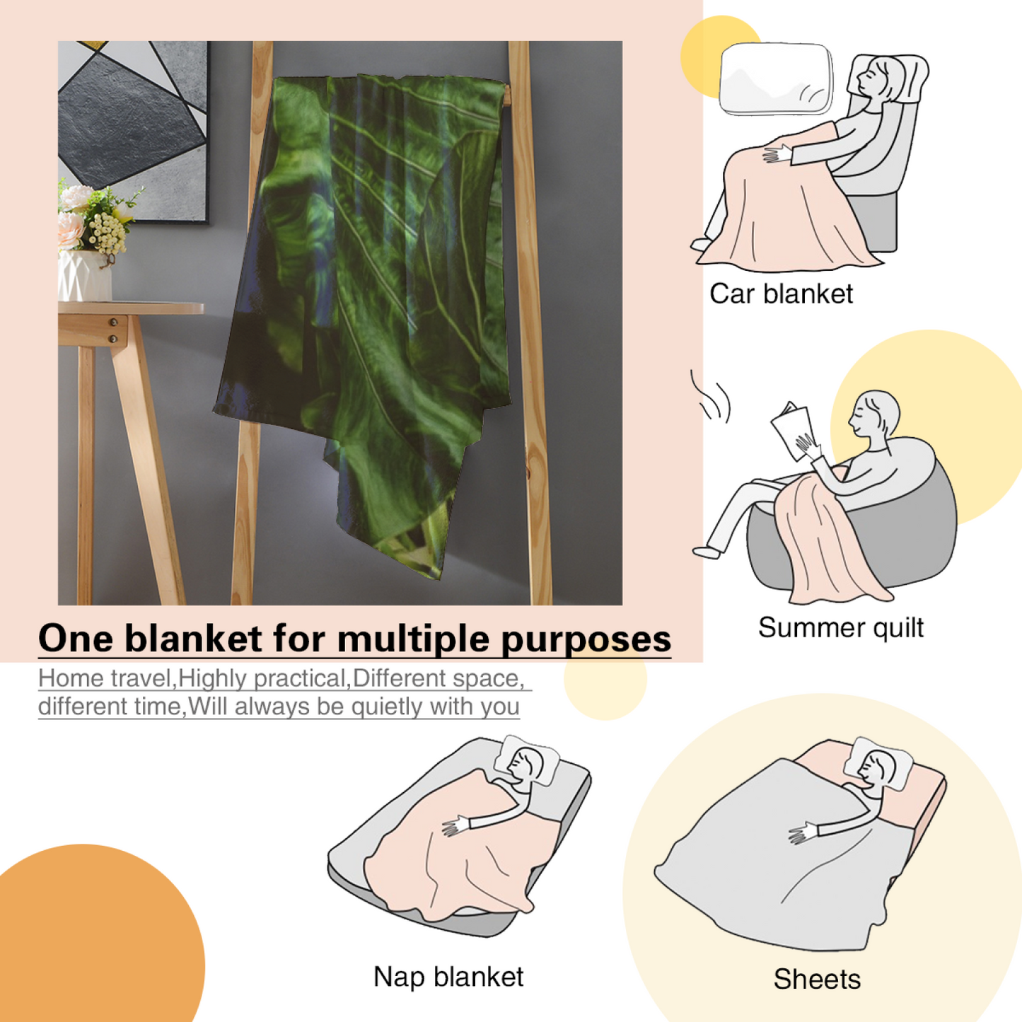 Modern Artistic Pattern Throw Blanket ¨C Colorful Decorative Cozy Blanket