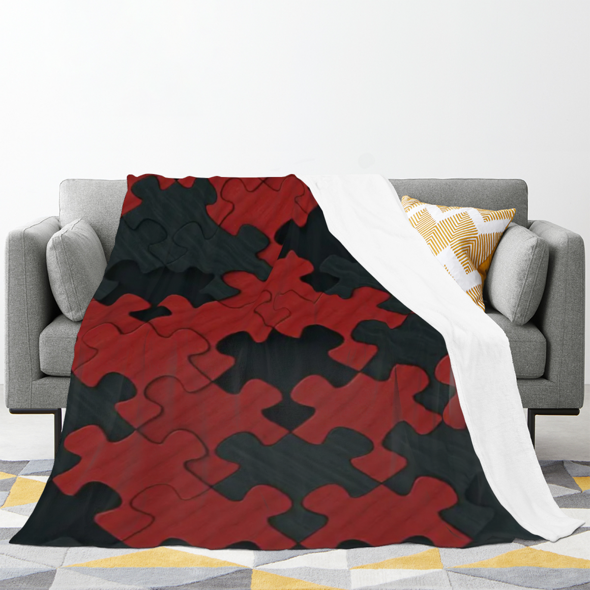Earthy Neutral Evergreen Wonder Lightweight Flannel Throw ¨C Contemporary Pattern