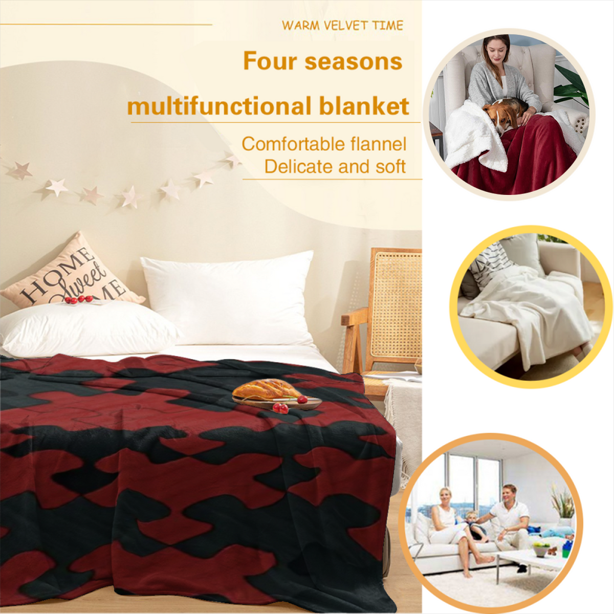 Earthy Neutral Evergreen Wonder Lightweight Flannel Throw ¨C Contemporary Pattern