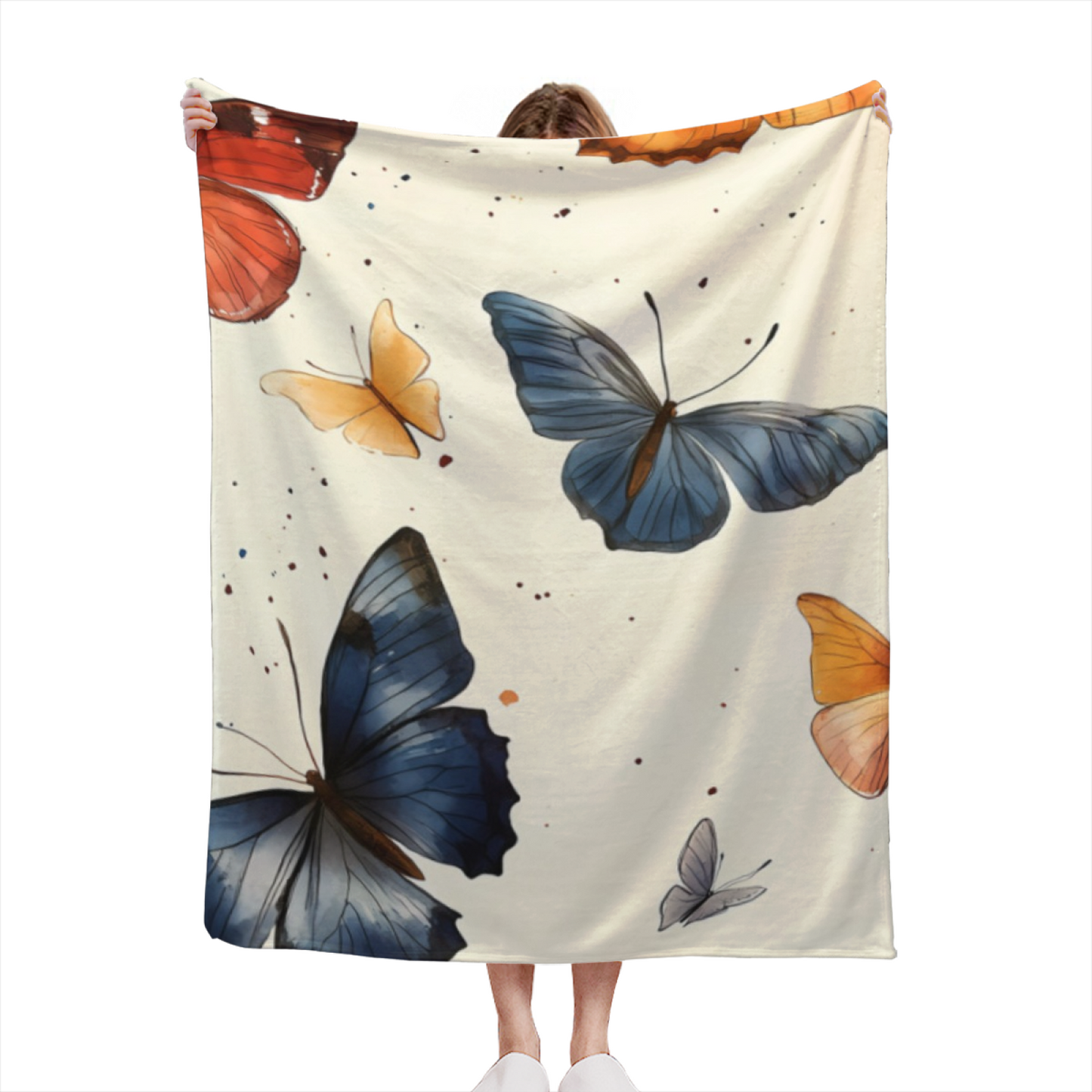 Bee and Daisy Flannel Throw Blanket ¨C Cute Yellow Floral Garden Design