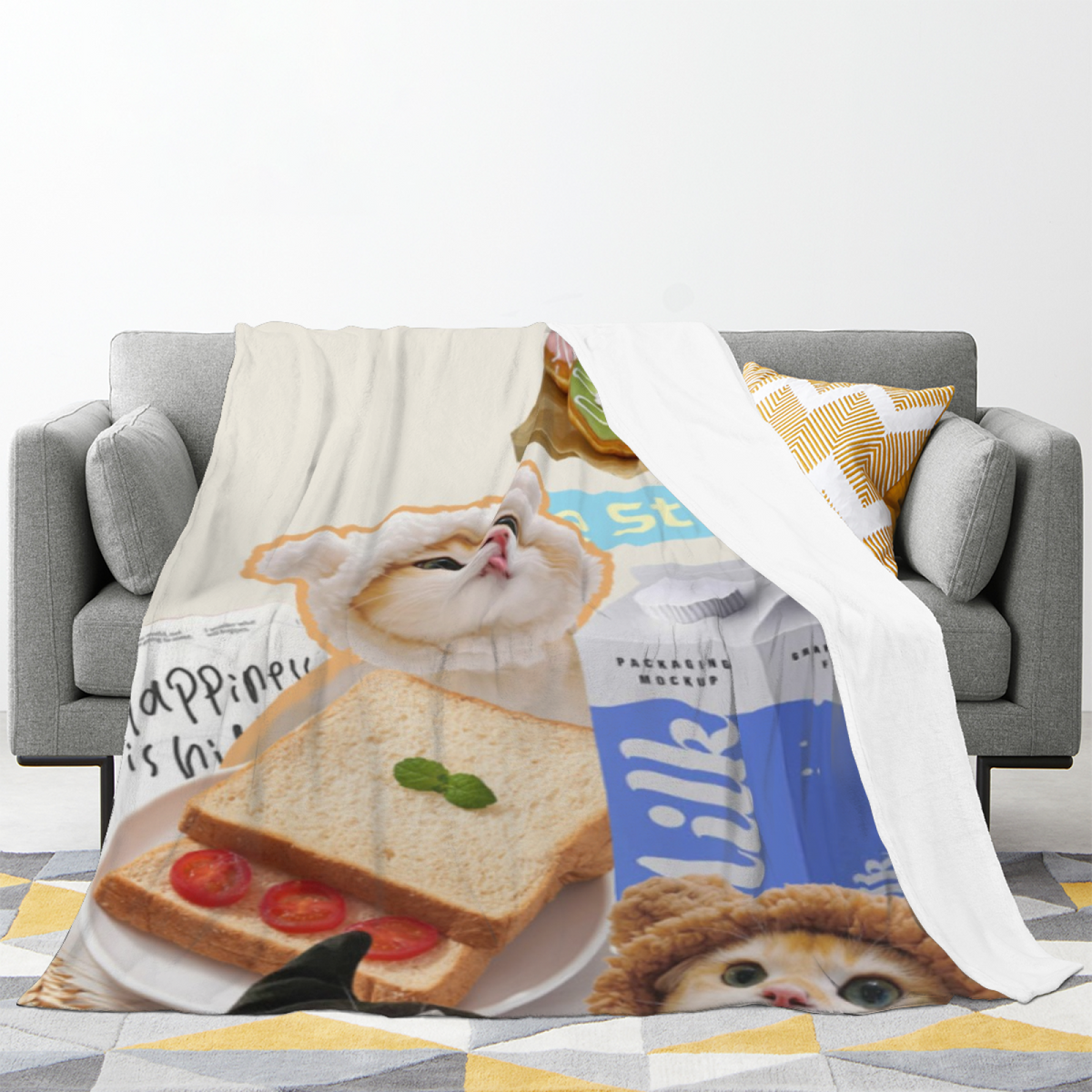Soft Minimalist Plush Flannel Throw ¨C Orchard Spectrum Collection