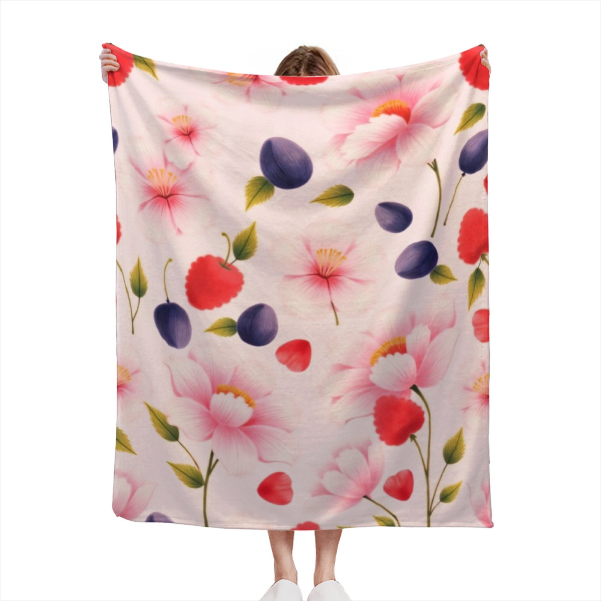 Pastel Multicolor Whimsical Decor Plush Flannel Throw ¨C Breezy Prism Edition
