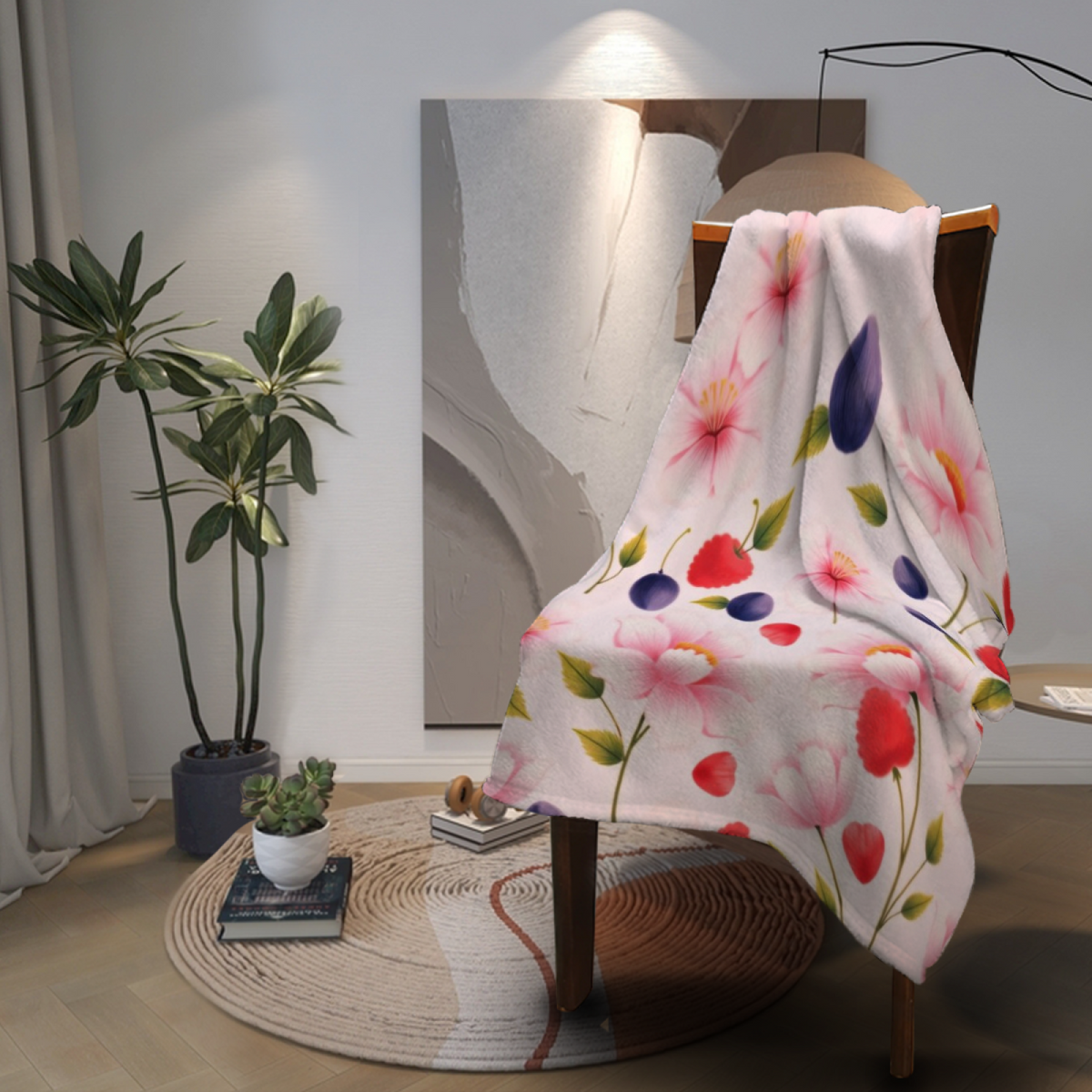 Pastel Multicolor Whimsical Decor Plush Flannel Throw ¨C Breezy Prism Edition