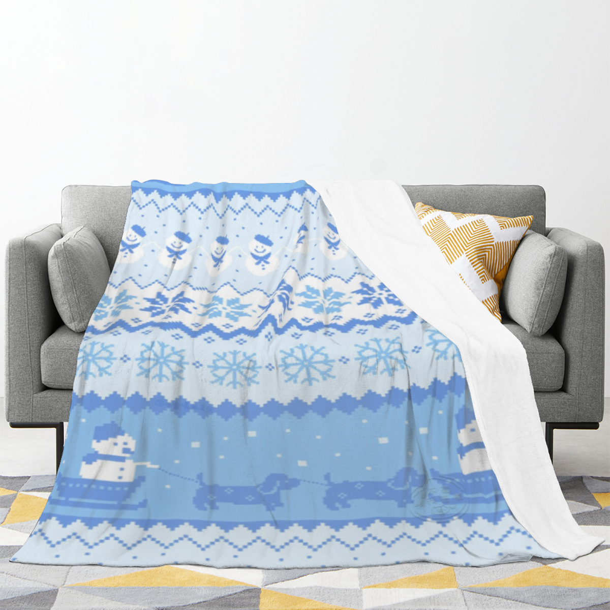 Zephyr Horizon Soft Neutral Art Flannel Throw Blanket