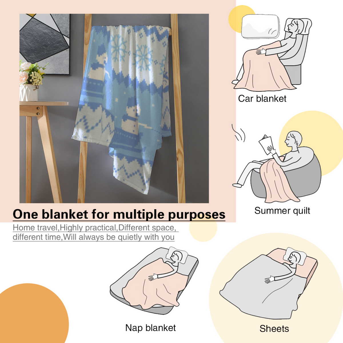 Zephyr Horizon Soft Neutral Art Flannel Throw Blanket