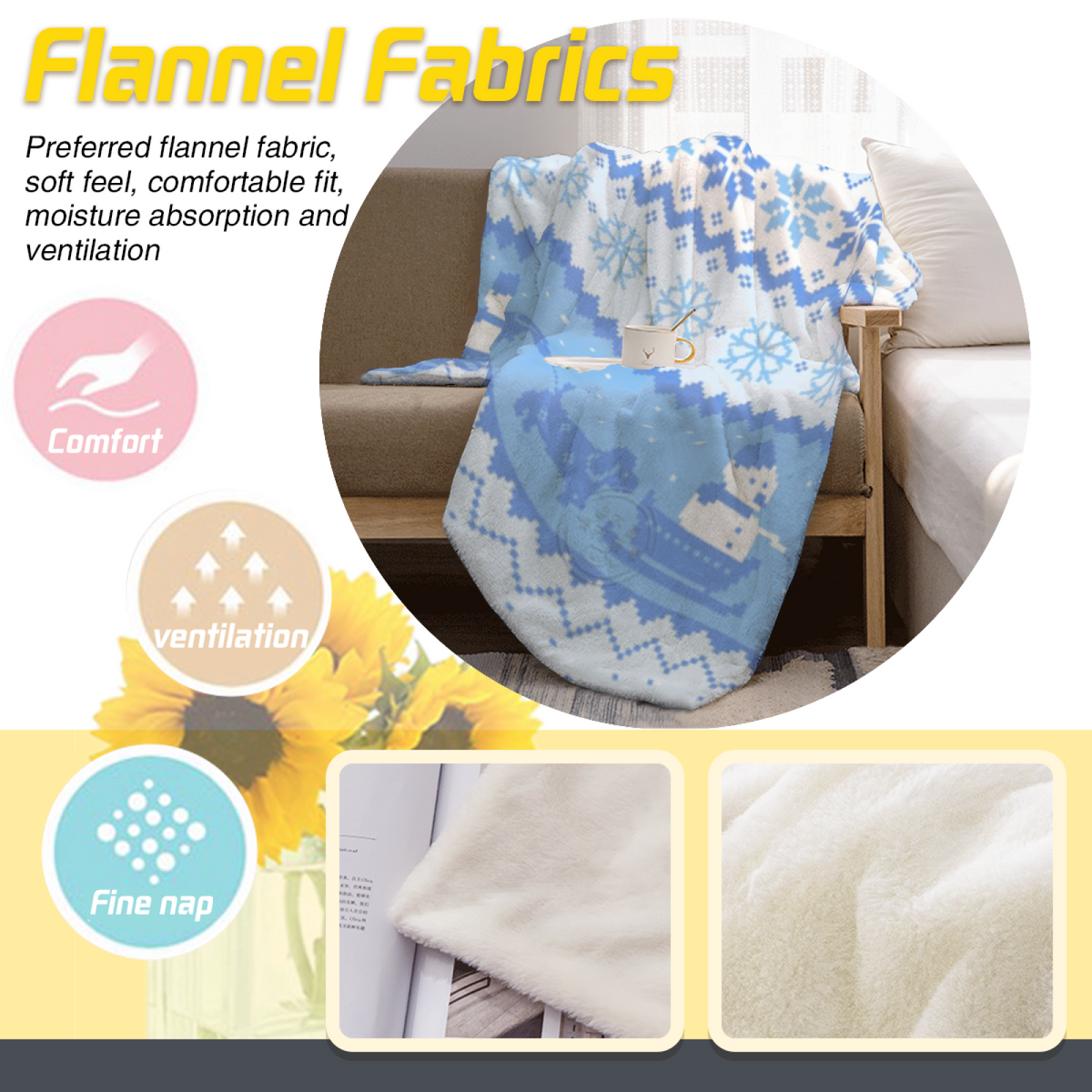 Zephyr Horizon Soft Neutral Art Flannel Throw Blanket