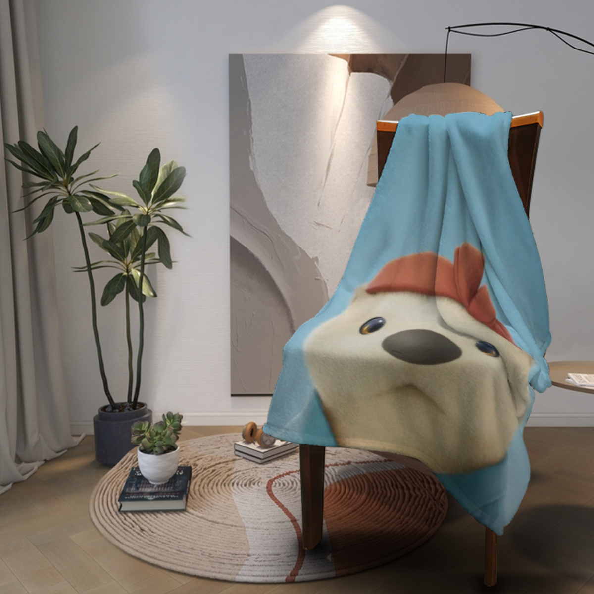 Soft Minimalist Plush Flannel Throw ¨C Gilded Breeze Collection