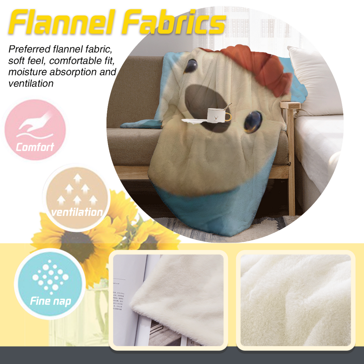 Soft Minimalist Plush Flannel Throw ¨C Gilded Breeze Collection