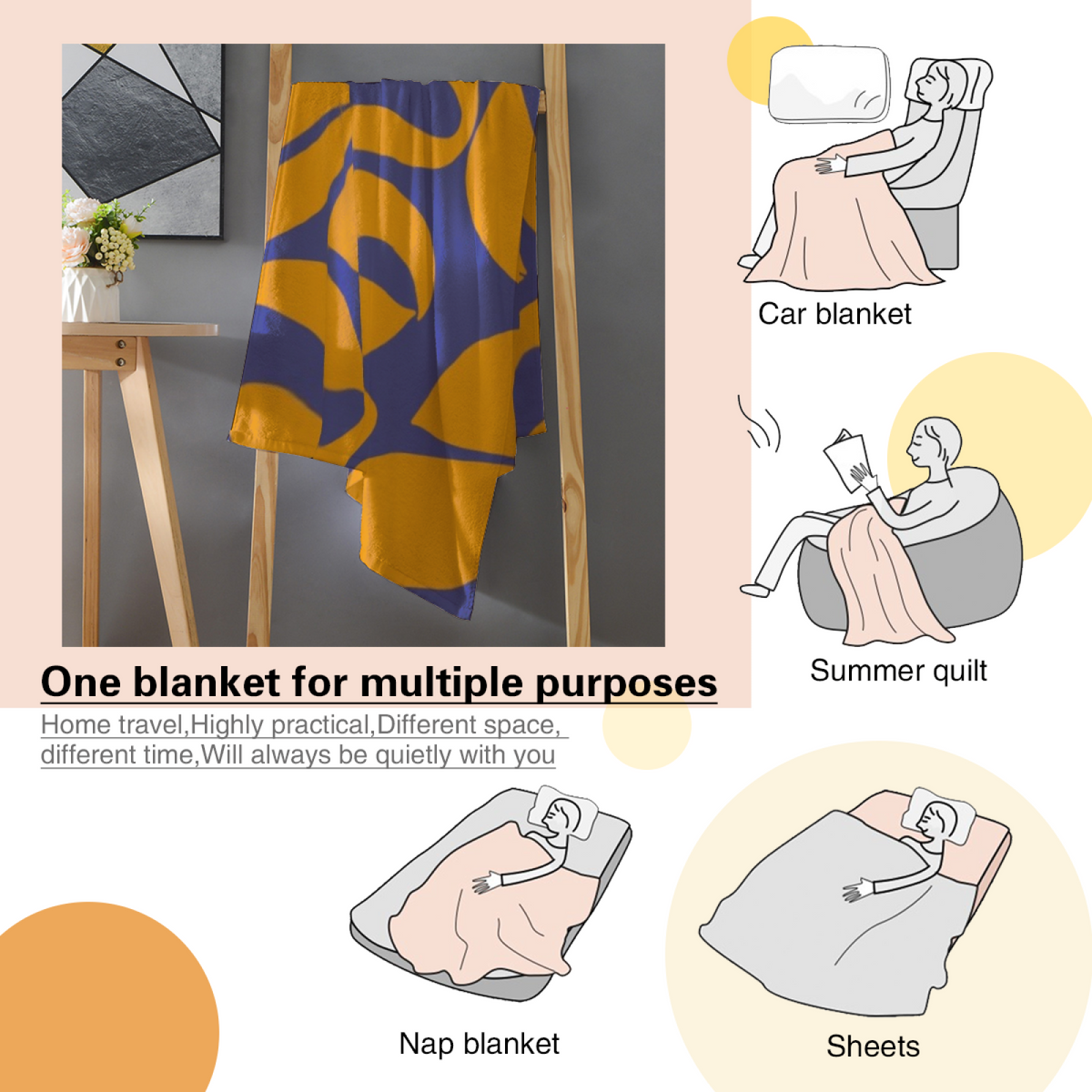 Soft Minimalist All-Season Flannel Blanket ¨C Misty Harbor Collection