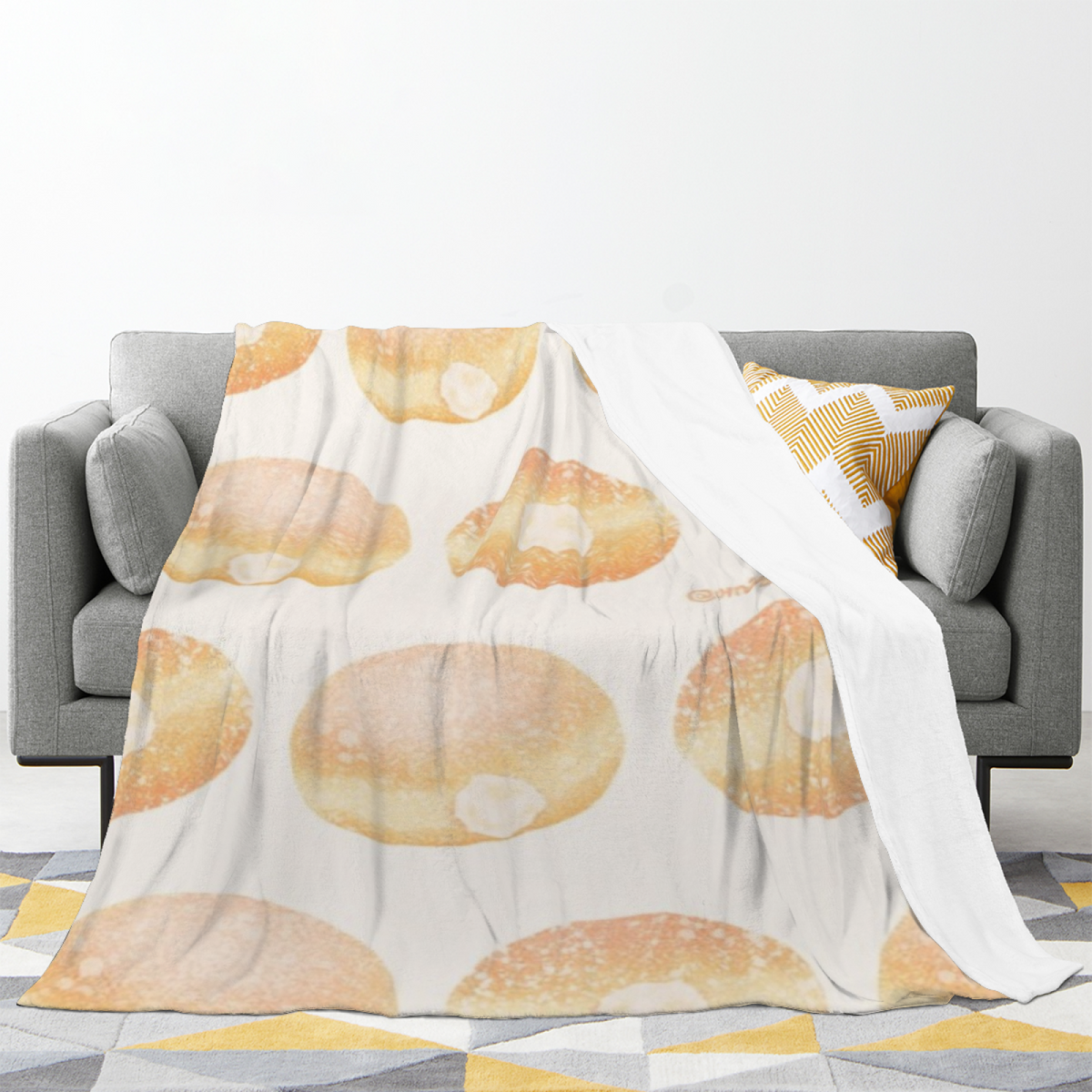 Pastel Multicolor Willow Mosaic Flannel Throw Blanket