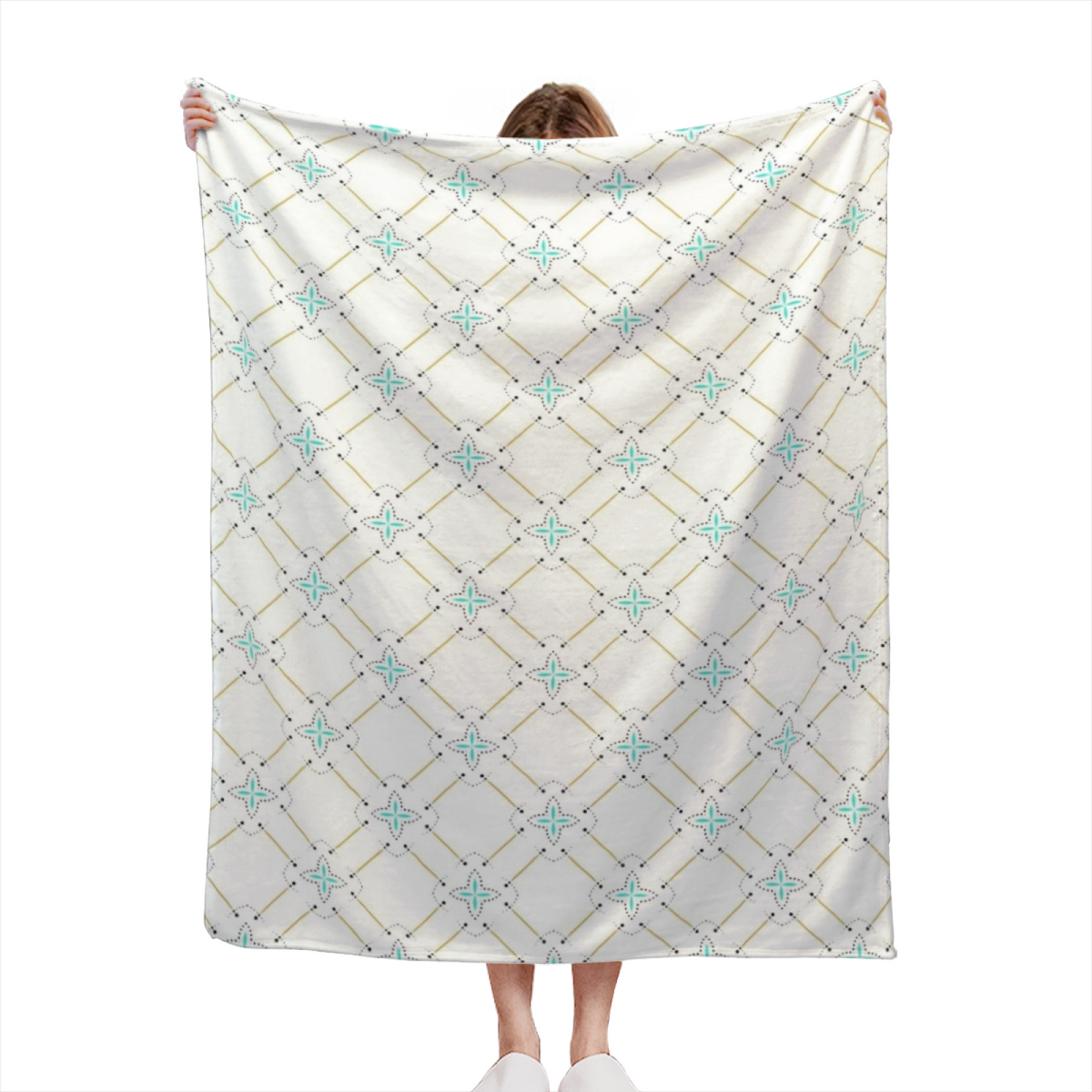 Radiant Daydream Inspired Cozy Flannel Bed Blanket ¨C Creamy Ivory Palette