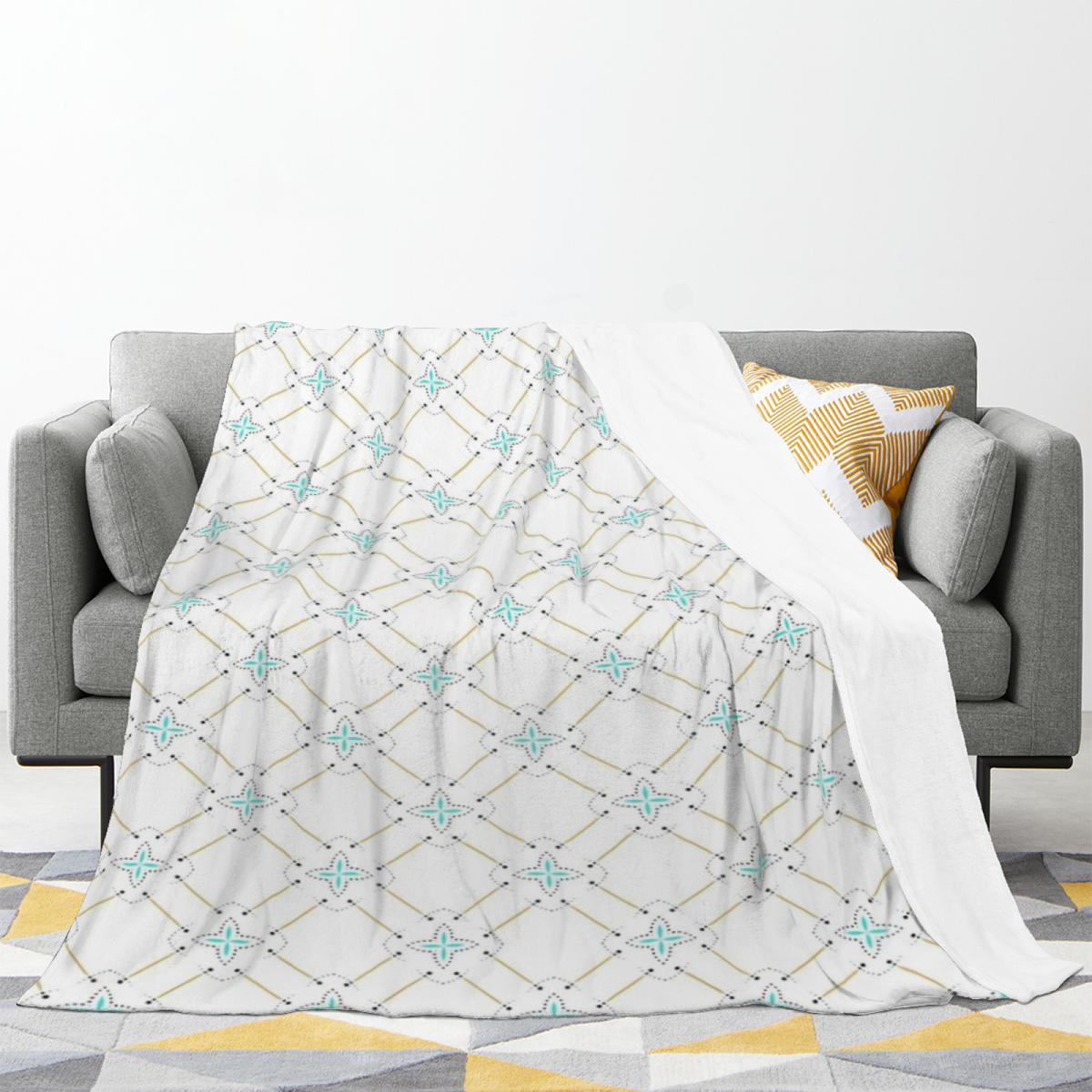 Radiant Daydream Inspired Cozy Flannel Bed Blanket ¨C Creamy Ivory Palette