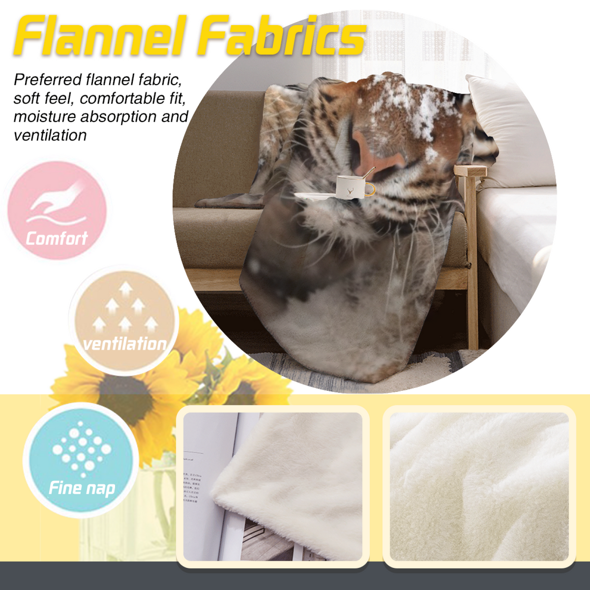 Zephyr Glow Eclectic Pattern Decorative Flannel Blanket