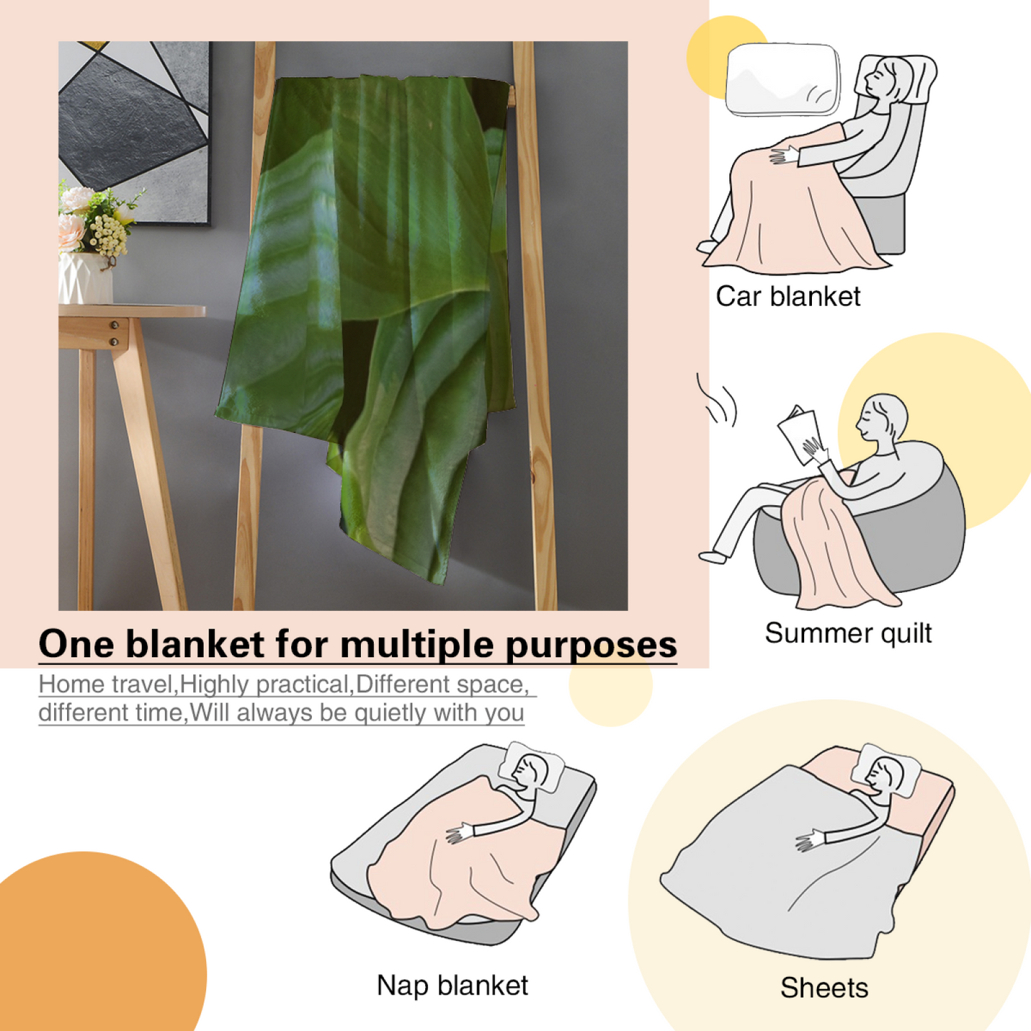Colorful Decorative Pattern Throw Blanket ¨C Modern Artistic Cozy Blanket