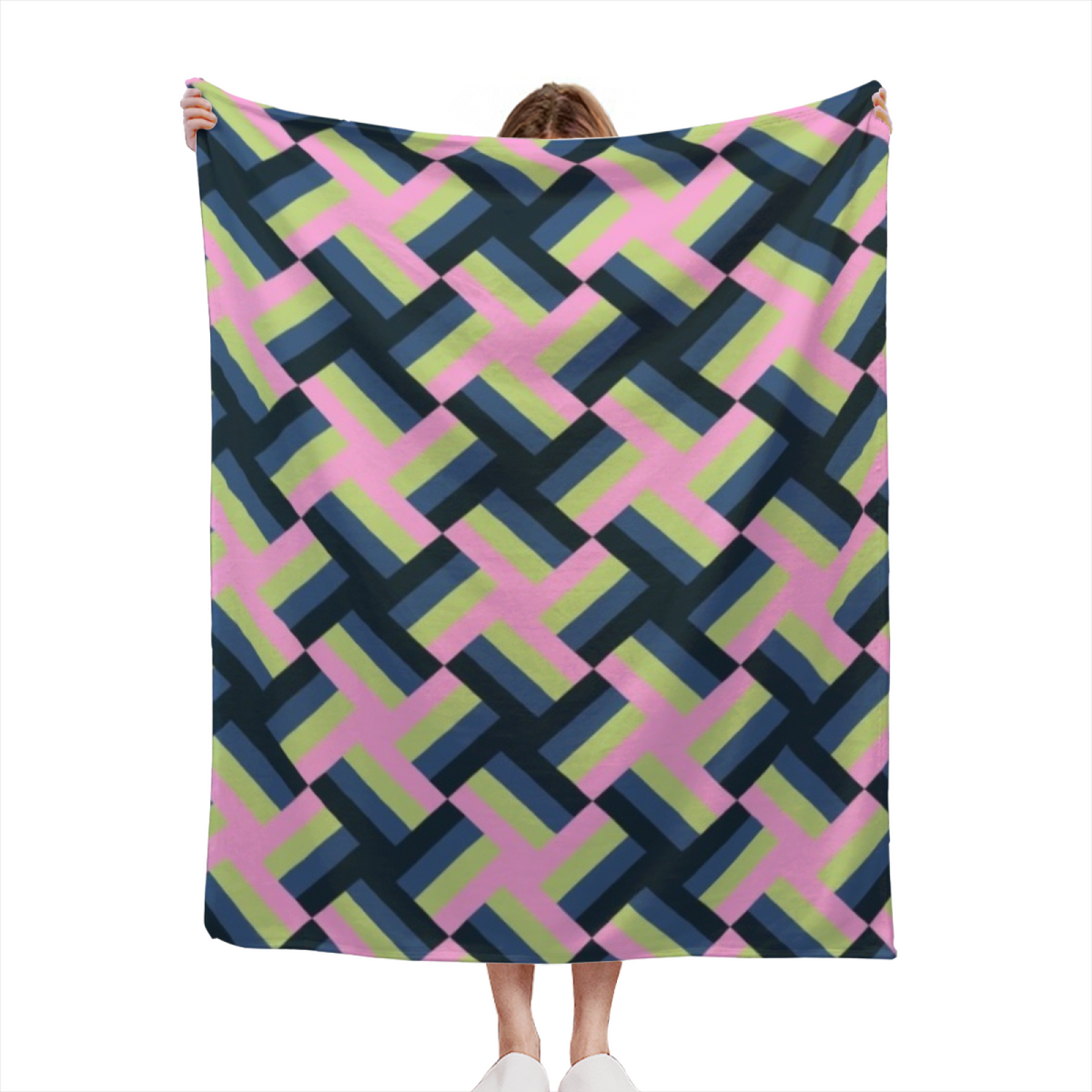 Soft Neutral Terracotta Drift Flannel Throw Blanket