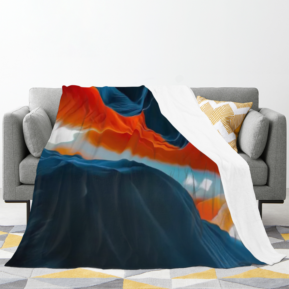 Luminous Carnival Lightweight Flannel Throw in Dusty Lilac