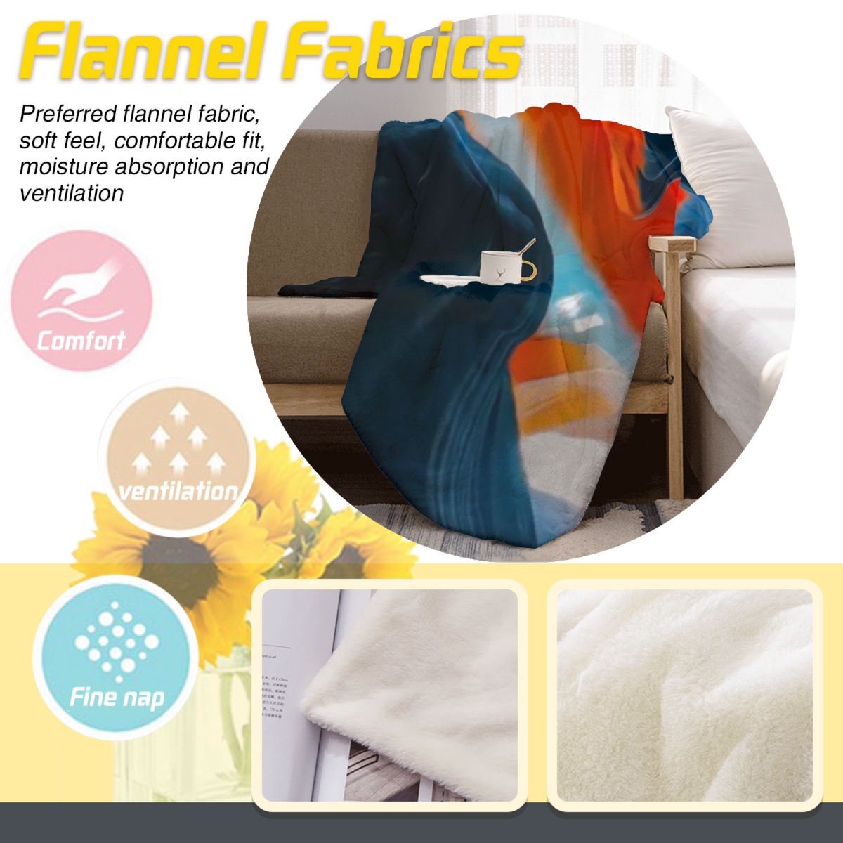 Luminous Carnival Lightweight Flannel Throw in Dusty Lilac