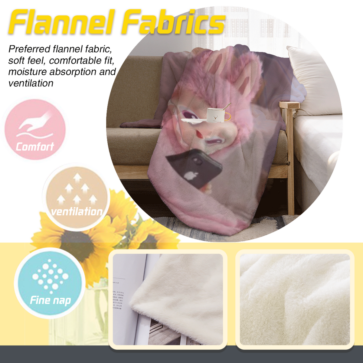 Harvest Orchard Home Accent Lightweight Flannel Throw ¨C Warm Coral