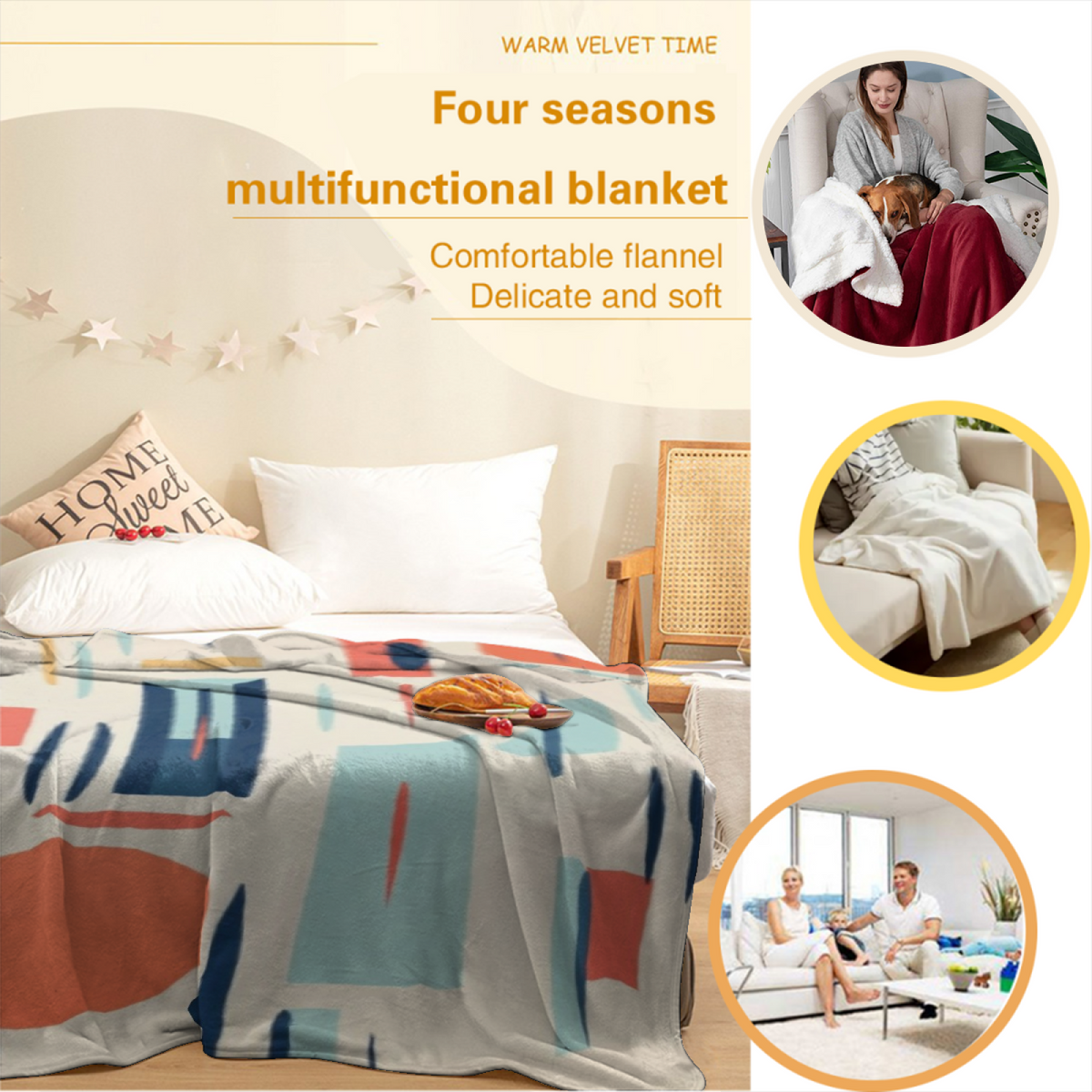 Soft Minimalist All-Season Flannel Blanket ¨C Wildwood Hearth Collection