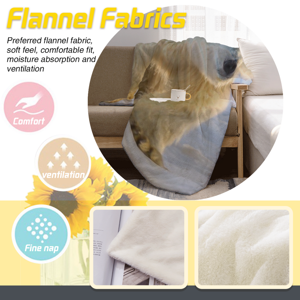 Solstice Tapestry Decorative Pattern Flannel Throw Blanket