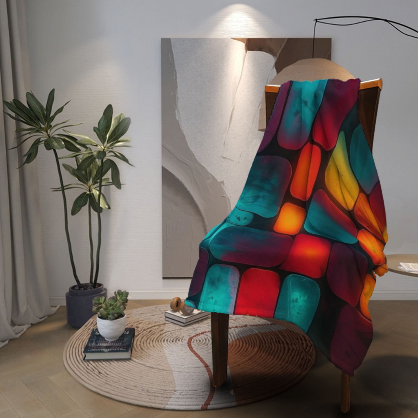 Contemporary Artistic Throw Blanket ¨C Graphic Printed Cozy Home Blanket