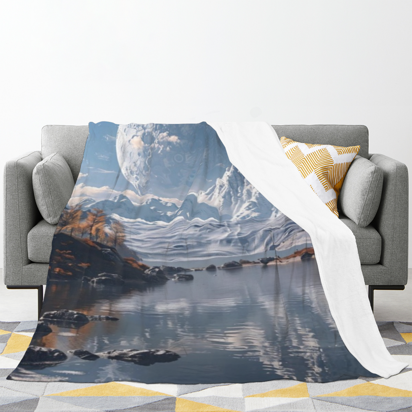 Colorful Modern Art Throw Blanket ¨C Contemporary Printed Home Decor Blanket
