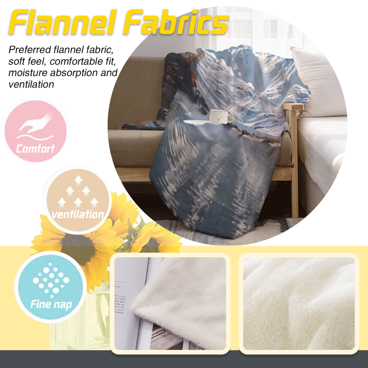 Colorful Modern Art Throw Blanket ¨C Contemporary Printed Home Decor Blanket