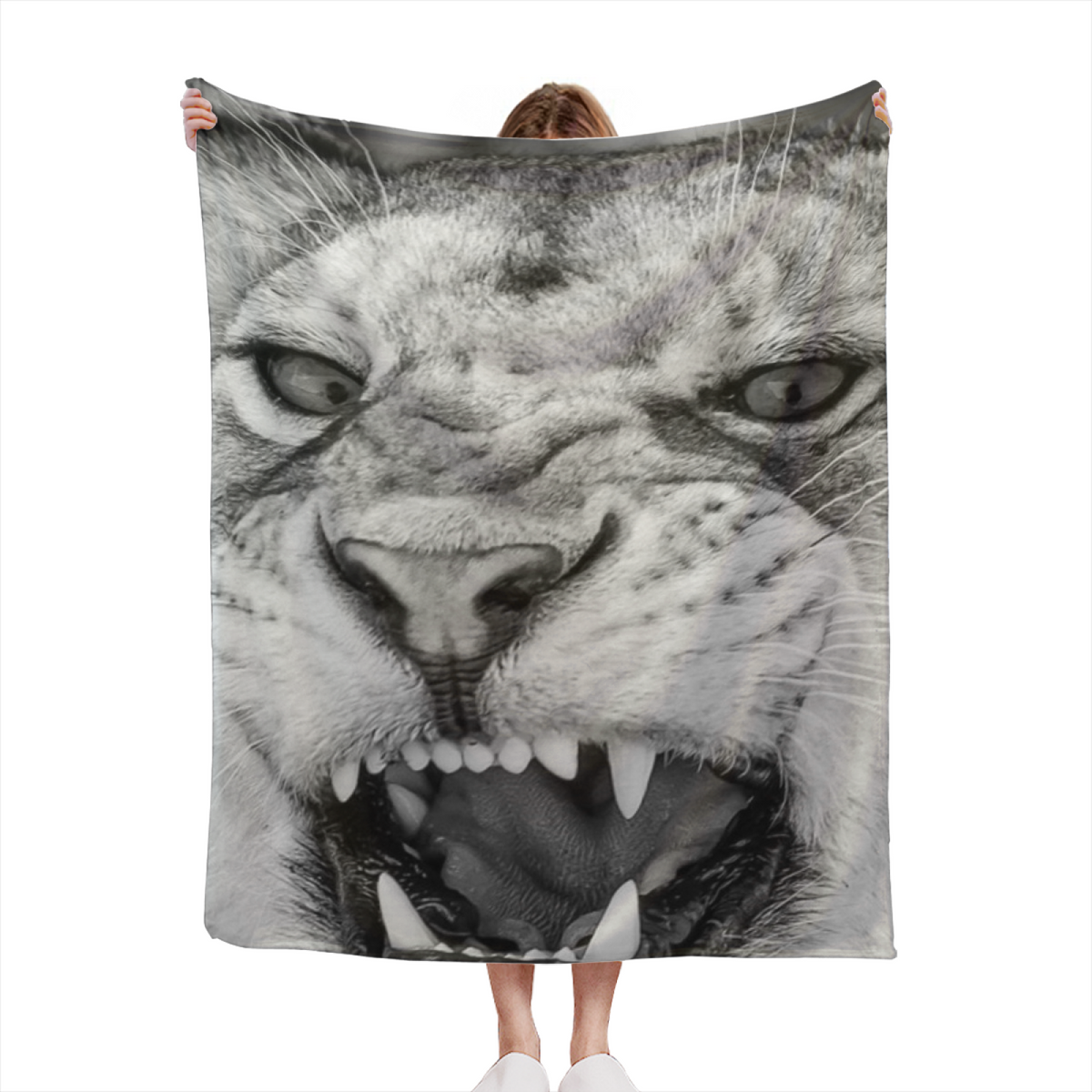 Decorative Flannel Blanket with Watercolor Breeze Cozy Cottage Artwork