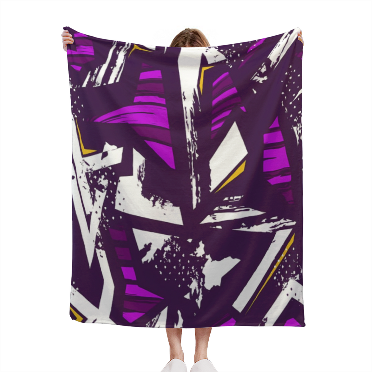 Dusty Lavender Whimsical Decor Plush Flannel Throw ¨C Marigold Flora Edition
