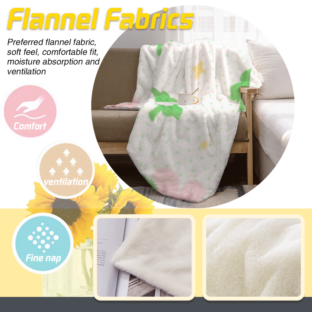 Rosewood Odyssey Playful Pattern Decorative Flannel Blanket
