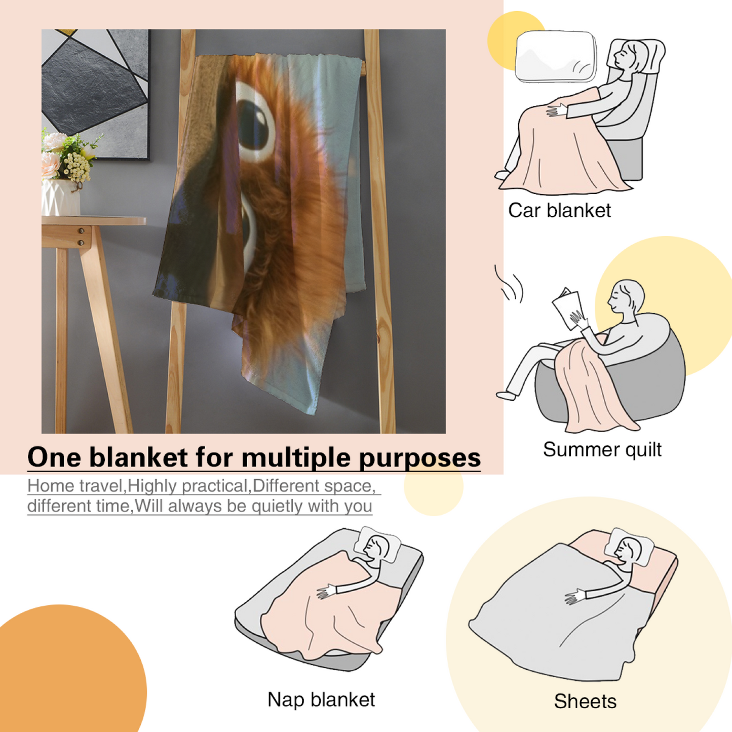 Colorful Modern Art Throw Blanket ¨C Decorative Printed Cozy Home Blanket