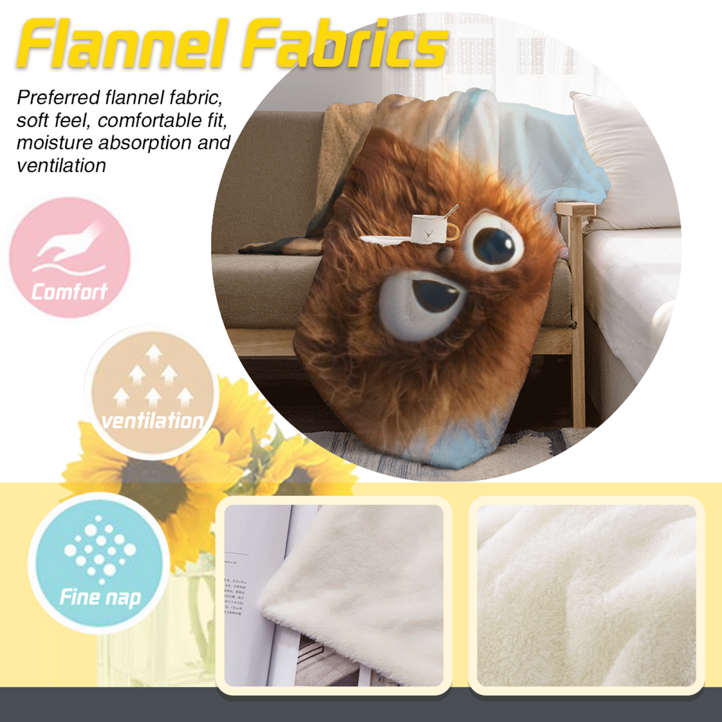 Colorful Modern Art Throw Blanket ¨C Decorative Printed Cozy Home Blanket